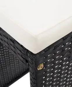 vidaXL 9 Piece Outdoor Bar Set Poly Rattan Black