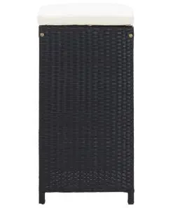 vidaXL 9 Piece Outdoor Bar Set Poly Rattan Black