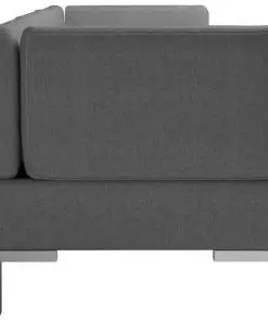 vidaXL 3 Piece Sofa Set Fabric Dark Grey