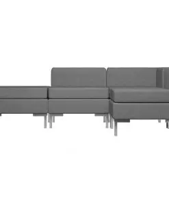 vidaXL 4 Piece Sofa Set Fabric Dark Grey