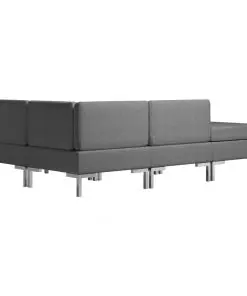 vidaXL 4 Piece Sofa Set Fabric Dark Grey