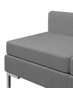 vidaXL 4 Piece Sofa Set Fabric Dark Grey