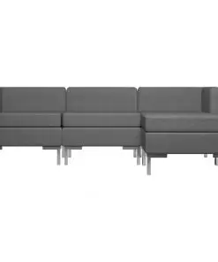 vidaXL 4 Piece Sofa Set Fabric Dark Grey