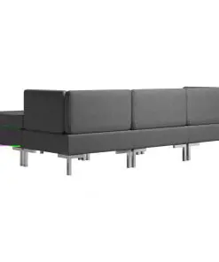 vidaXL 4 Piece Sofa Set Fabric Dark Grey