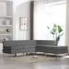 vidaXL 5 Piece Sofa Set Fabric Dark Grey