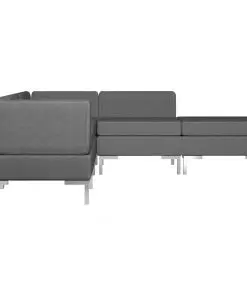 vidaXL 5 Piece Sofa Set Fabric Dark Grey