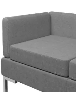 vidaXL 5 Piece Sofa Set Fabric Dark Grey