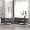 vidaXL 5 Piece Sofa Set Fabric Dark Grey