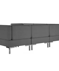 vidaXL 6 Piece Sofa Set Fabric Dark Grey