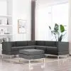 vidaXL 6 Piece Sofa Set Fabric Dark Grey