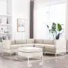 vidaXL 6 Piece Sofa Set Fabric Cream