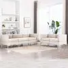 vidaXL 5 Piece Sofa Set Fabric Cream
