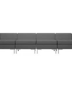 vidaXL 4 Piece Sofa Set Fabric Dark Grey