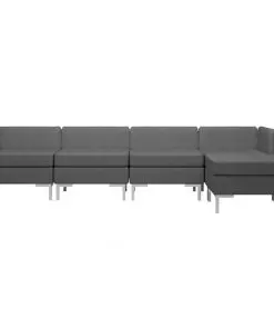 vidaXL 5 Piece Sofa Set Fabric Dark Grey