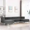 vidaXL 6 Piece Sofa Set Fabric Dark Grey