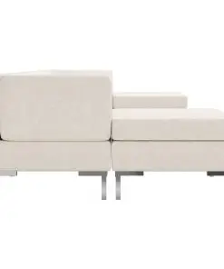 vidaXL 6 Piece Sofa Set Fabric Cream