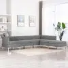 vidaXL 6 Piece Sofa Set Fabric Light Grey