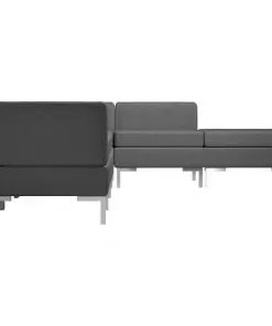 vidaXL 6 Piece Sofa Set Fabric Dark Grey
