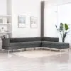 vidaXL 6 Piece Sofa Set Fabric Dark Grey