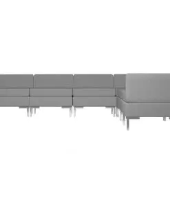 vidaXL 7 Piece Sofa Set Fabric Light Grey