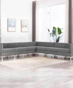 vidaXL 7 Piece Sofa Set Fabric Light Grey