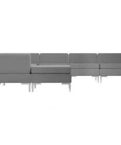 vidaXL 8 Piece Sofa Set Fabric Light Grey