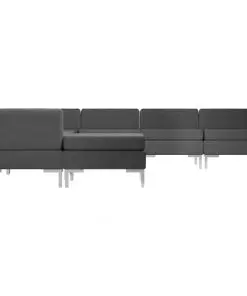vidaXL 8 Piece Sofa Set Fabric Dark Grey
