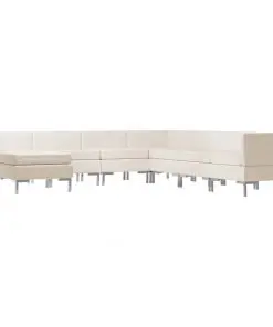 vidaXL 8 Piece Sofa Set Fabric Cream