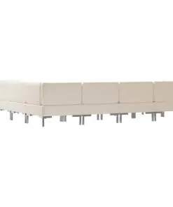 vidaXL 8 Piece Sofa Set Fabric Cream