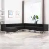 vidaXL 8 Piece Sofa Set Fabric Black vidaXL 8 Piece Sofa Set Fabric Black