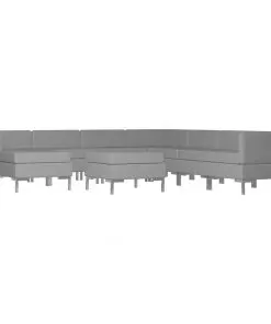 vidaXL 9 Piece Sofa Set Fabric Light Grey