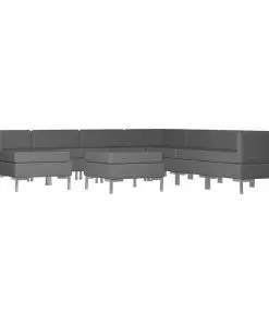 vidaXL 9 Piece Sofa Set Fabric Dark Grey