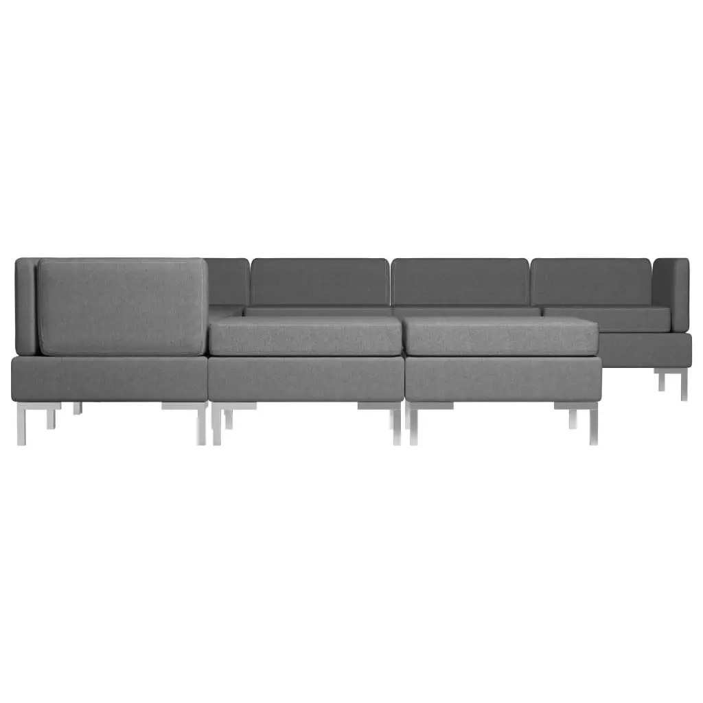 vidaXL 9 Piece Sofa Set Fabric Dark Grey
