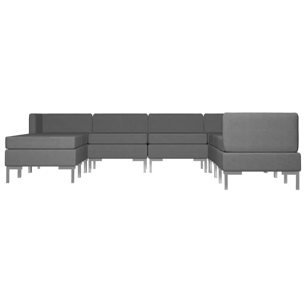 vidaXL 9 Piece Sofa Set Fabric Dark Grey
