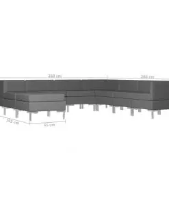 vidaXL 9 Piece Sofa Set Fabric Dark Grey