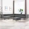 vidaXL 9 Piece Sofa Set Fabric Dark Grey