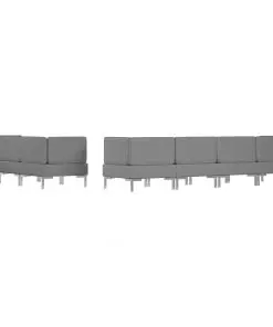 vidaXL 7 Piece Sofa Set Fabric Dark Grey