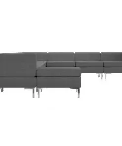 vidaXL 9 Piece Sofa Set Fabric Dark Grey