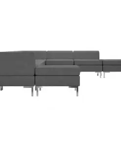 vidaXL 9 Piece Sofa Set Fabric Dark Grey