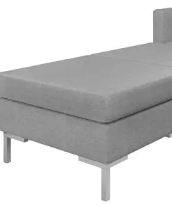 vidaXL 10 Piece Sofa Set Fabric Light Grey