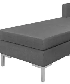 vidaXL 10 Piece Sofa Set Fabric Dark Grey