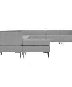 vidaXL 10 Piece Sofa Set Fabric Light Grey