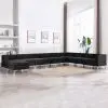 vidaXL 10 Piece Sofa Set Fabric Black vidaXL 10 Piece Sofa Set Fabric Black