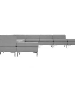 vidaXL 11 Piece Sofa Set Fabric Light Grey