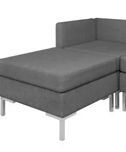 vidaXL 11 Piece Sofa Set Fabric Dark Grey