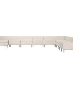 vidaXL 11 Piece Sofa Set Fabric Cream