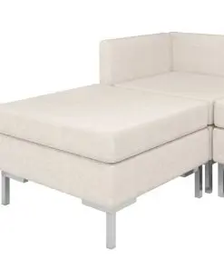 vidaXL 11 Piece Sofa Set Fabric Cream