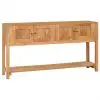 vidaXL Sideboard 140x30x75 cm Solid Teak Wood