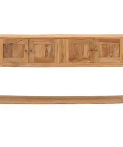 vidaXL Sideboard 140x30x75 cm Solid Teak Wood