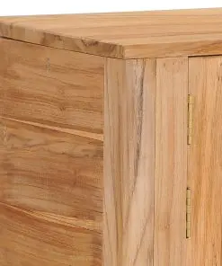 vidaXL Sideboard 140x30x75 cm Solid Teak Wood